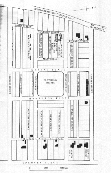 1828 plan of pprojected New Leeds suburb