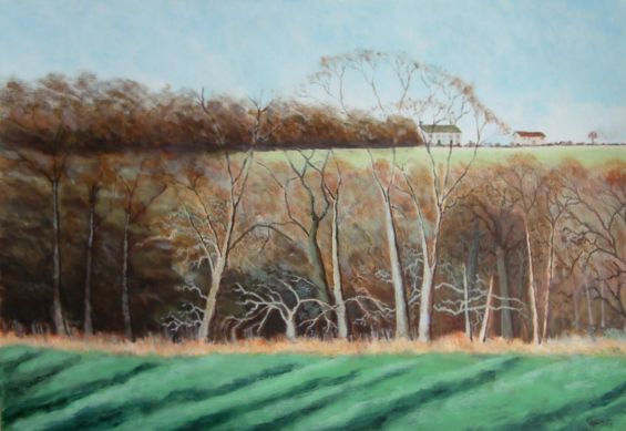 painting of winter copse